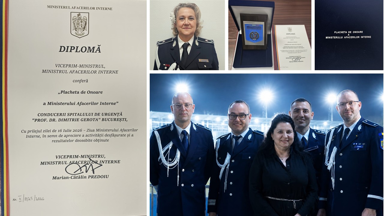 Ministerul Afacerilor Interne a aniversat 164 de ani de activitate. Placheta de Onoare, acordată doamnei chestor de poliție medic dr. Moise Alida