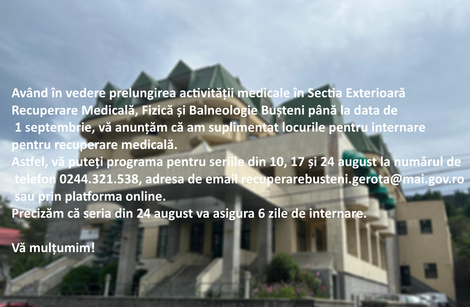 Informații programări